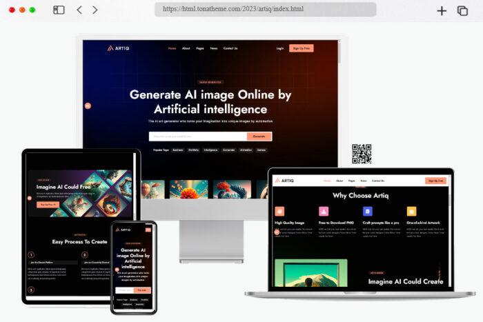 artiq ai generator html template