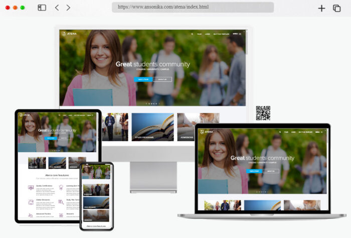 atena college and university html template