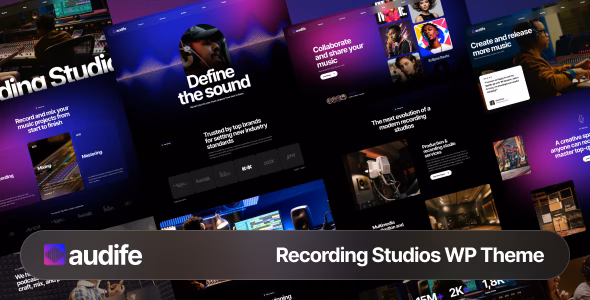 Audife – Recording Studios WordPress Theme - WordPress Theme Preview
