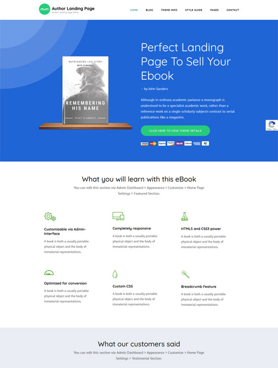 Free One-Page WordPress Themes
