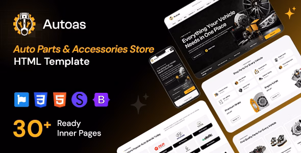 Autoas - Auto Parts and Accessories Store HTML Template WordPress theme