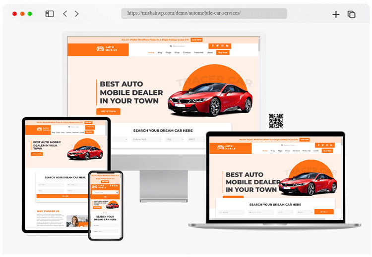 Free car sales website theme