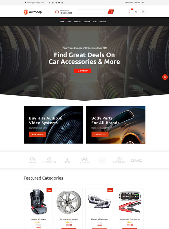 autozone auto dealer theme