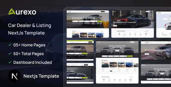 Auxero Car Dealer & Listing NextJs Template WordPress theme
