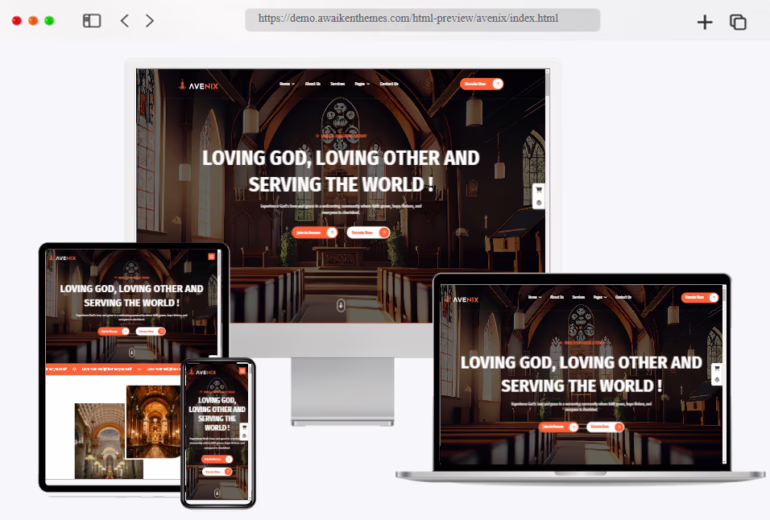 avenix church html5 template