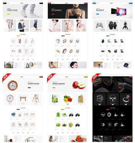 away multi store opencart theme