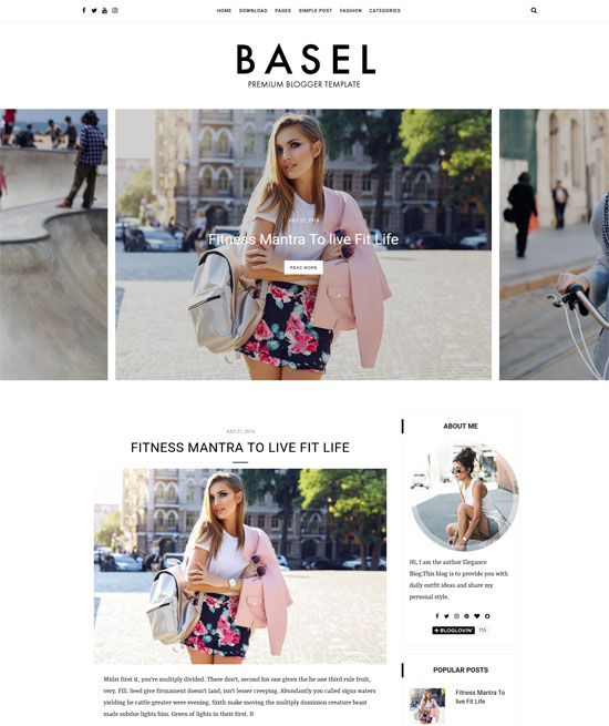 basel Adsense-ready Blogger templates