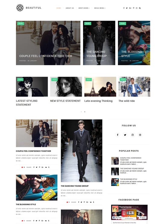beautiful free blogger template