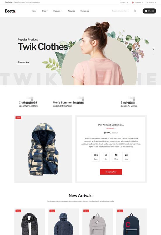 beeta fashion opencart theme