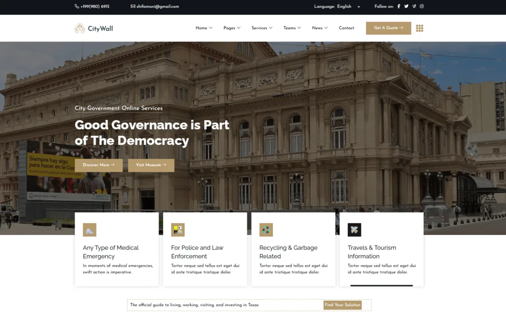 10+ Best Government Website Templates for 2026 – freshDesignweb