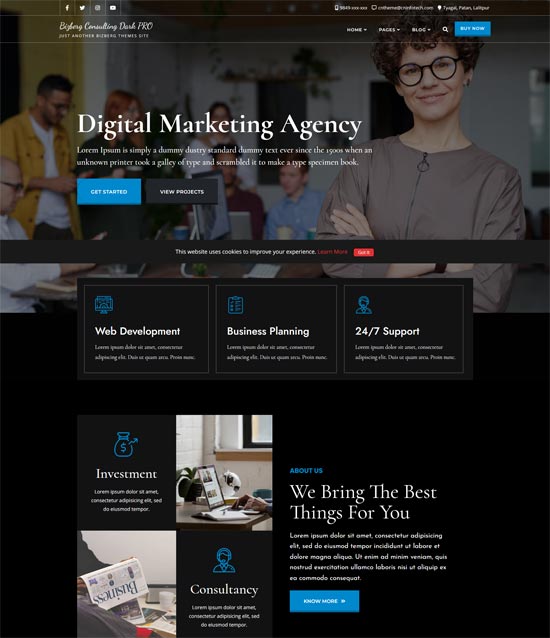 Download Free Theme for Financial Consulting Business