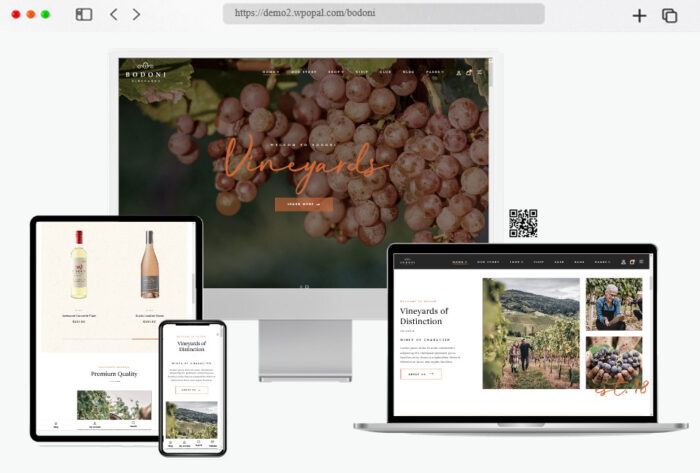 bodoni wine shop vineyard woocommerce theme