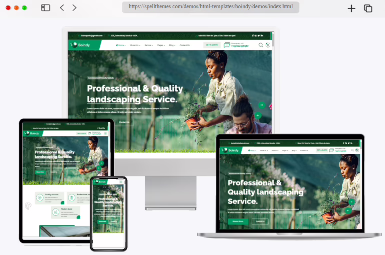boindy landscaping html template