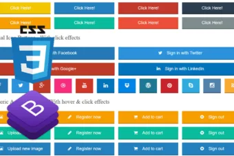 bootstrap css3 social media buttons