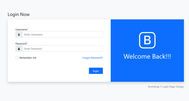 bootstrap login form template page