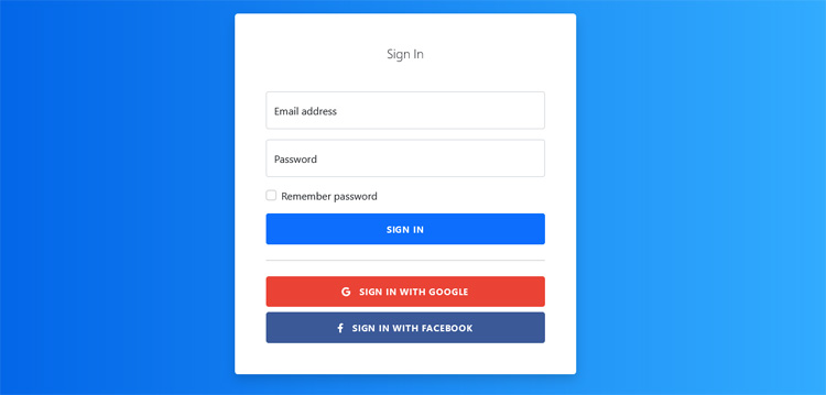 bootstrap login form with floating labels