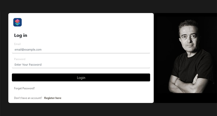 bootstrap login form with hover effect