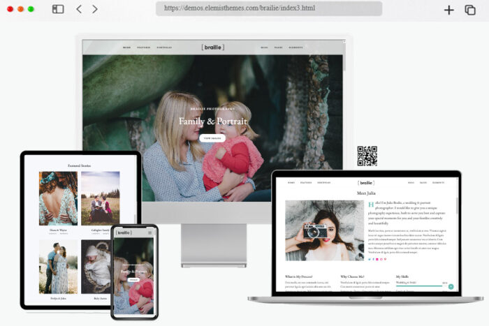 brailie photography html template