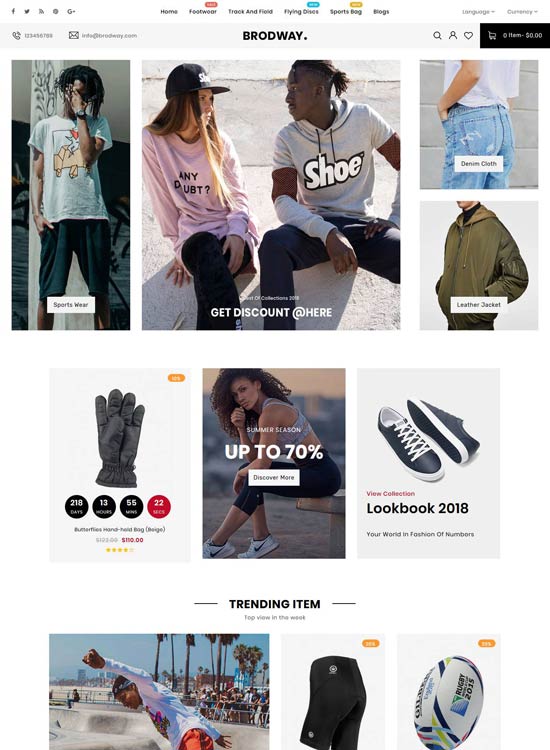 brodway fashion opencart theme