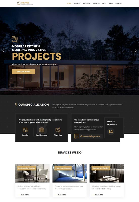 bruges architecture joomla template
