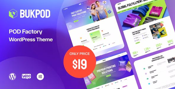 BukPod - POD Factory WordPress Theme WordPress theme