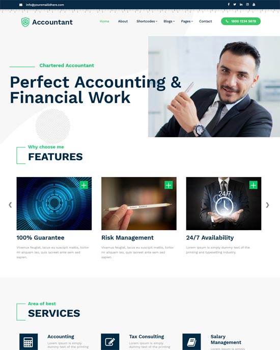 Free WordPress Theme for Financial Bloggers