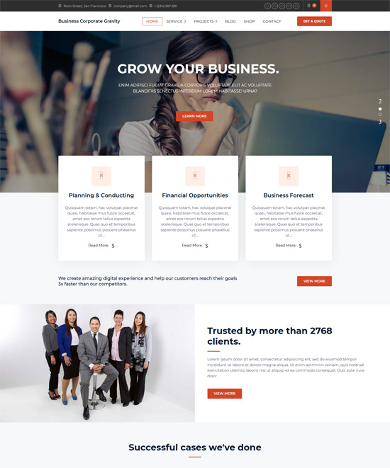 Free professional website designs