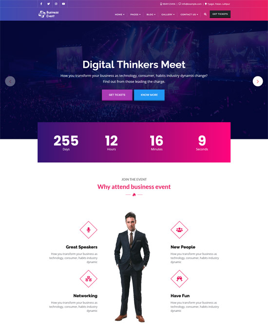 Business-oriented WordPress templates
