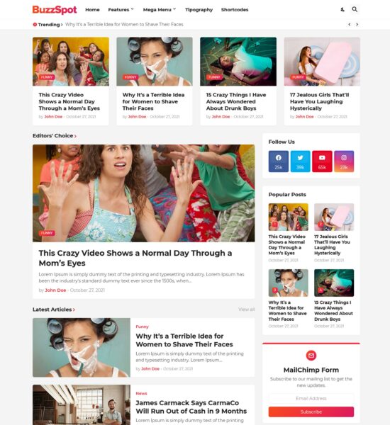 buzzspot Mobile-friendly Blogger designs