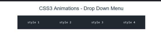 css animations drop down menu