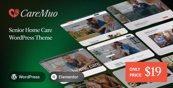 CareMuo – Senior Home Care WordPress Theme WordPress theme