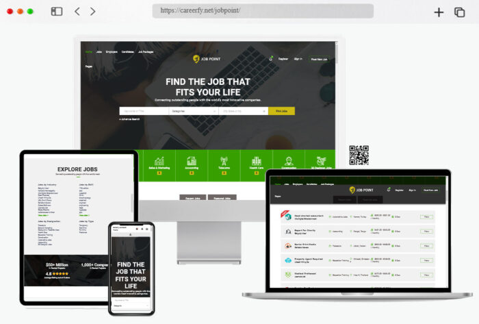Careerfy WordPress theme featuring a dynamic job board with advance filtering options