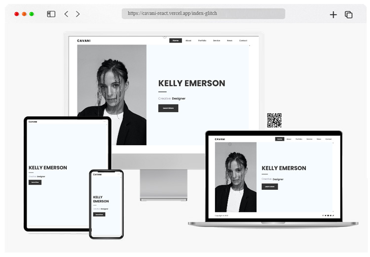 cavani personal portfolio react nextjs theme
