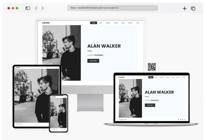 cavani personal cv wordpress theme