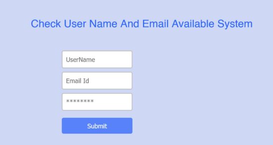 check username check ajax
