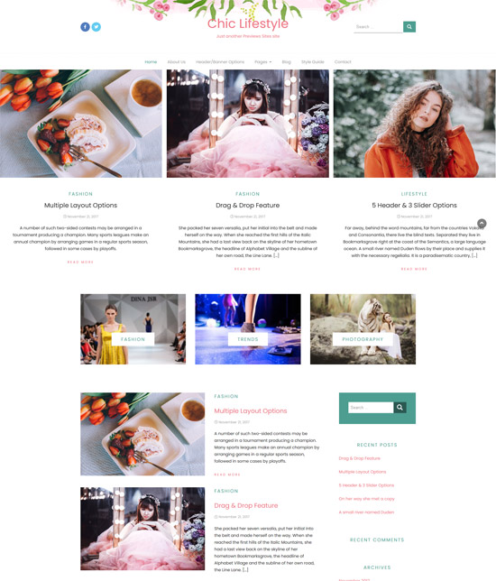 Free Beauty Blogger Themes