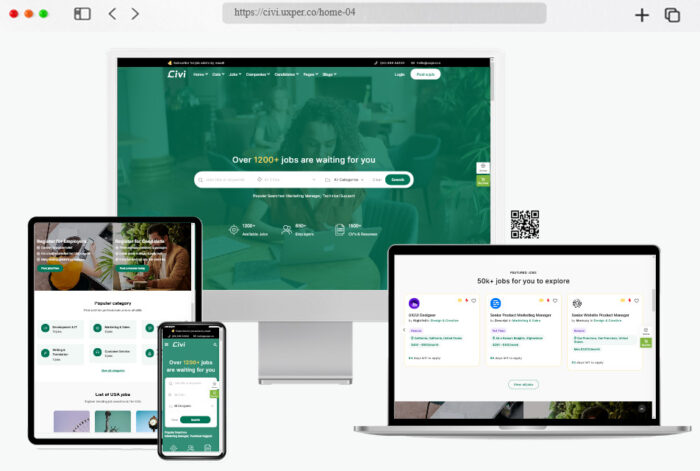 civi job listing wordpress theme