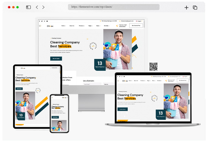 clinox cleaning services wordpress theme