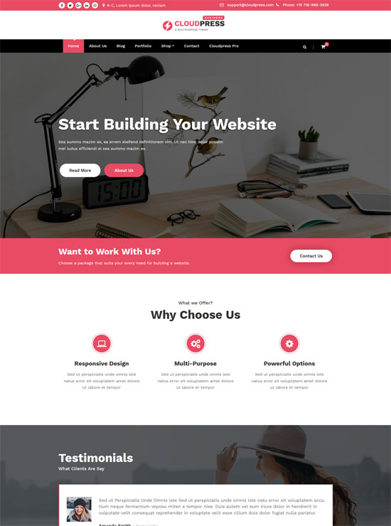Free WordPress themes for online businesses