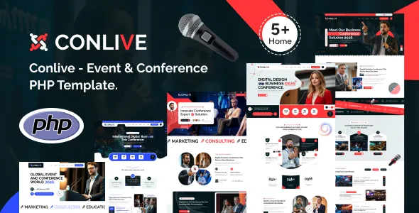 Conlive – Event & Conference PHP Template WordPress theme
