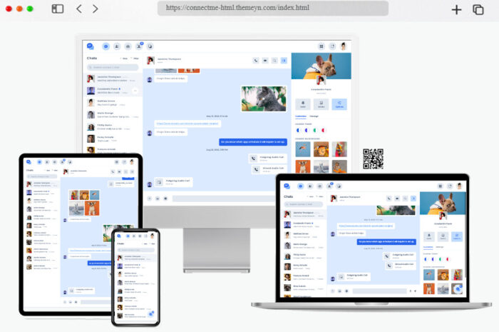 connectme chat application html template