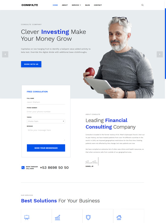 Free Finance WordPress Theme
