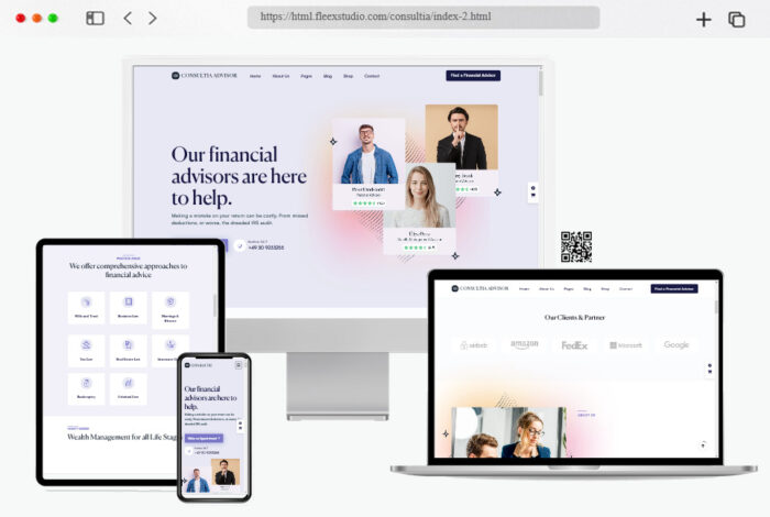 consultia finane advisor html template