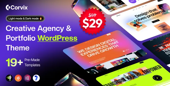 Corvix - Creative Agency & Portfolio WordPress Theme WordPress theme