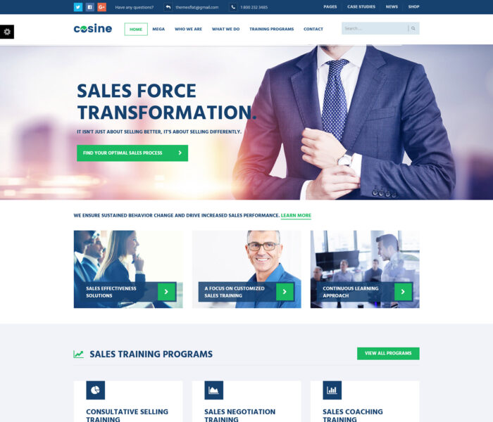 cosine training business html template
