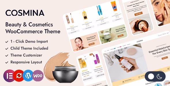 Cosmina - Skincare & Beauty Shop Elementor WooCommerce Theme WordPress theme