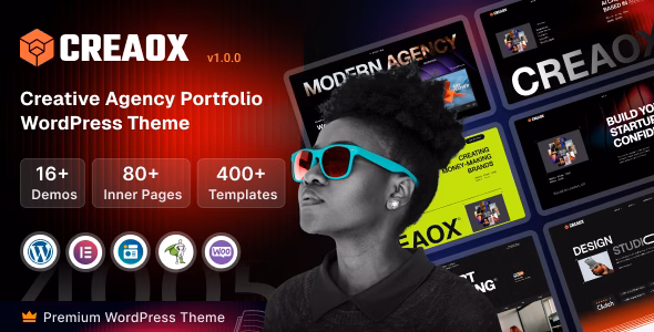 Creaox - Creative Agency Portfolio WordPress Theme - WordPress Theme Preview