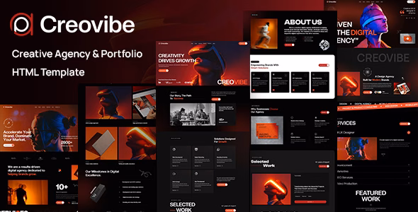 Creovibe - Creative Agency & Portfolio HTML Template WordPress theme