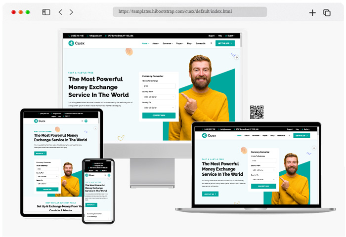 cuex money transfer html template