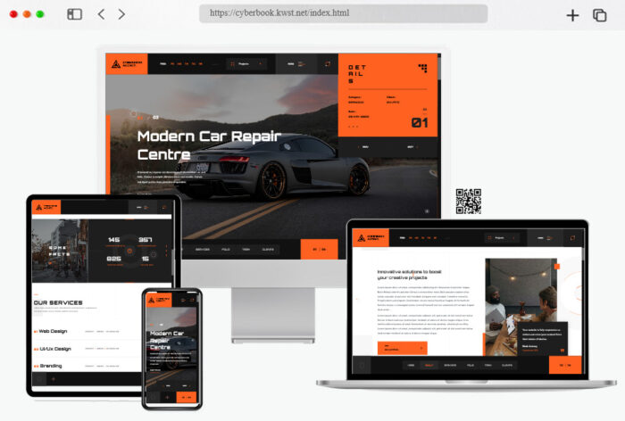 cyberbook creative agency personal portfolio template